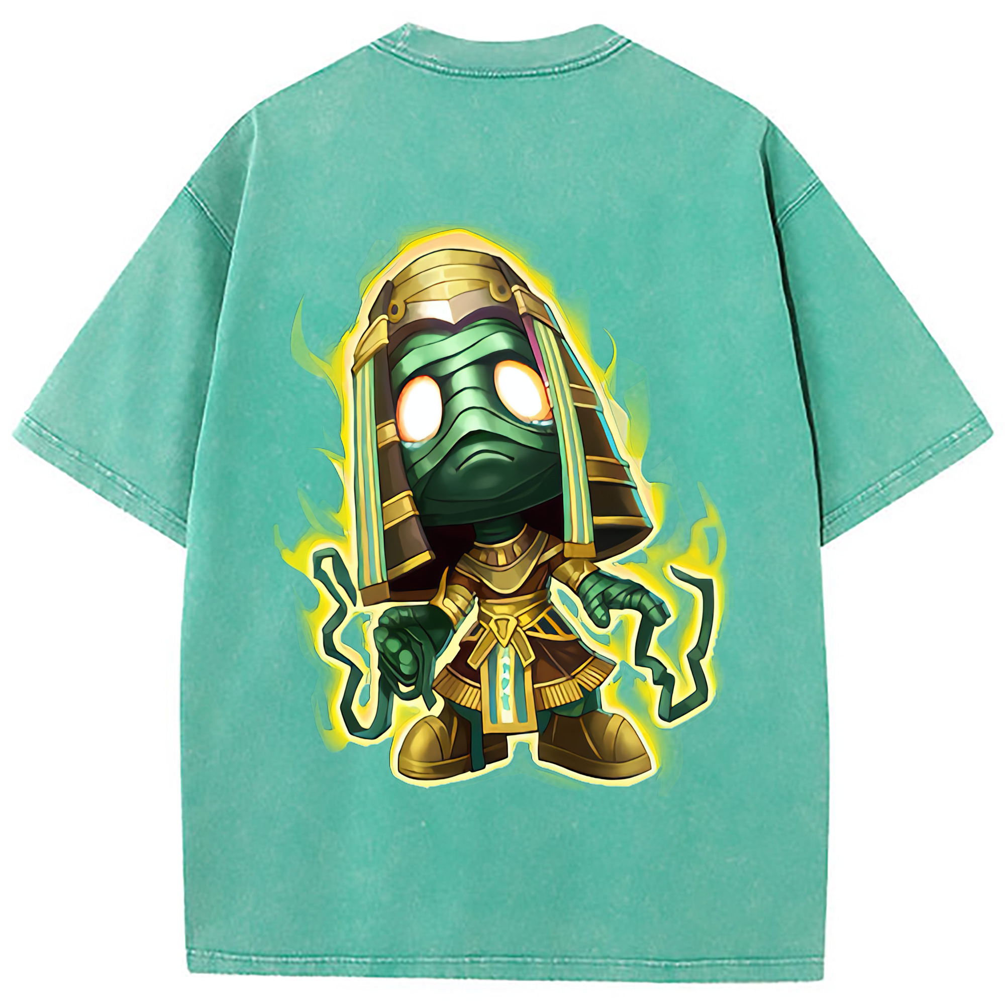（画像用） リーグ・オブ・レジェンド League of Legends LOL 綿100% ヴィンテージ風 半袖Tシャツ（背面プリント）